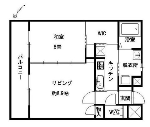 リンデン東薬院305号室-間取り