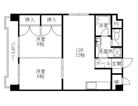 朝日プラザ博多812号室-間取り