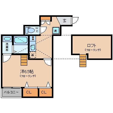 チェルカーレ住吉202号室-間取り