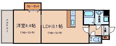 アンピールメゾン天神北1001号室-間取り