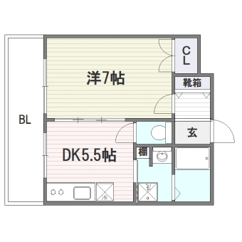 チコハウス803号室-間取り