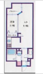 ロールベール博多駅前 - 所在階***階の間取り図 4485