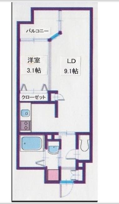 ロールベール博多駅前1002号室-間取り