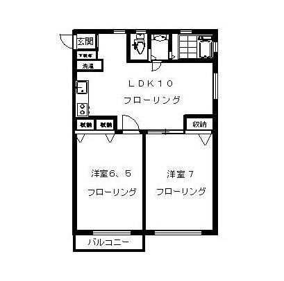 牛尾ビル406号室-間取り