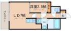 リアンシエルブルー大濠公園 - 所在階***階の間取り図 4493