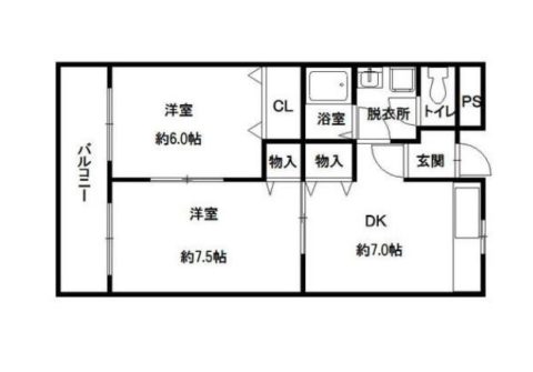 ヴィアーレ警固303号室-間取り