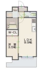 ルッシェ博多駅東 - 所在階 の間取り図