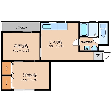 チョコレートビル302号室-間取り