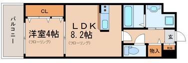 cocoa薬院305号室-間取り