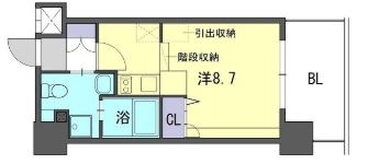 Ｆ・ＰＡＲＣ　ＧＲＡＮＤＭＡＲＫ天神303号室-間取り