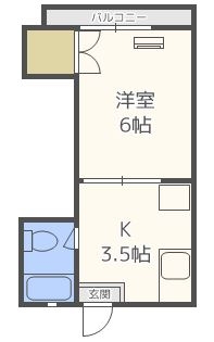 TENJIN ARK五番館403号室-間取り