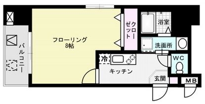 ラフィネス薬院ウエストタワー802号室-間取り