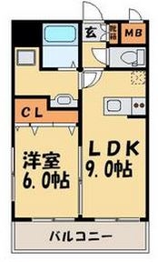 プライムアーバン薬院南1201号室-間取り