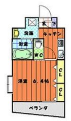 コスモス御笠川 - 所在階***階の間取り図 4593