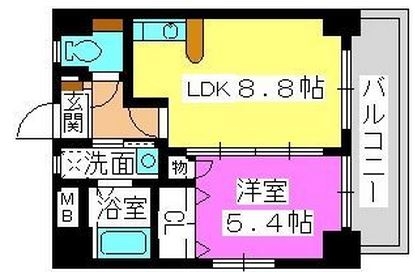 シティライフ博多駅南702号室-間取り