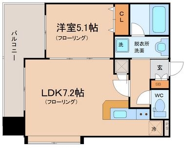 アクタス天神北807号室-間取り