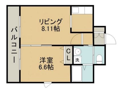 アンプルールベトン吉塚南210号室-間取り