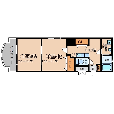 ティーエム博多402号室-間取り