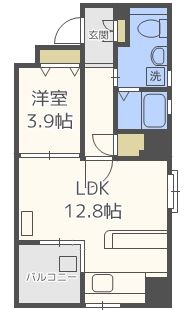 エルフィナ天神北302号室-間取り