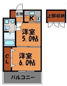 エステートモア警固本通り505号室-間取り