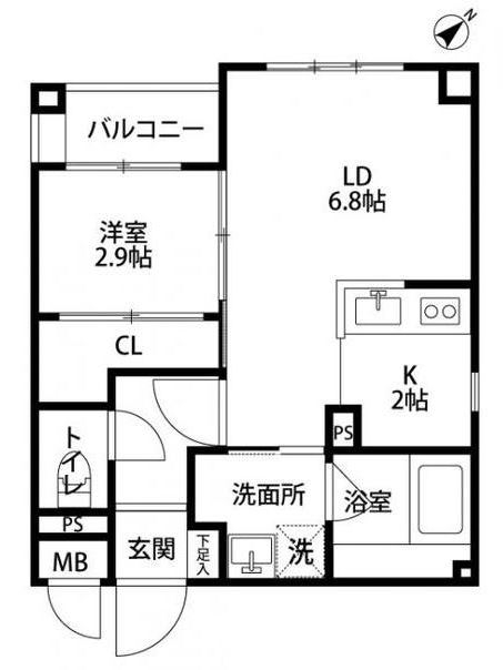 Gran Duo Hakata401号室-間取り