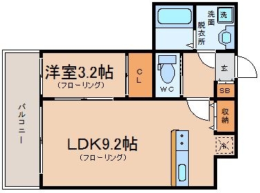 ラファセルフィーナ天神1007号室-間取り