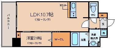 エンクレスト博多ハーモニー502号室-間取り