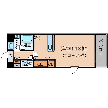 トゥリートップ501号室-間取り