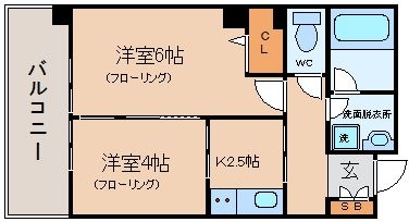 エコノ桜坂８301号室-間取り