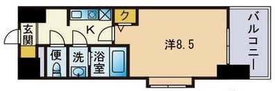 ダイナコートエスタディオ平尾305号室-間取り