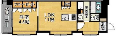 サンロージュ薬院駅前907号室-間取り