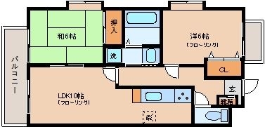 マジェスティ平尾505号室-間取り