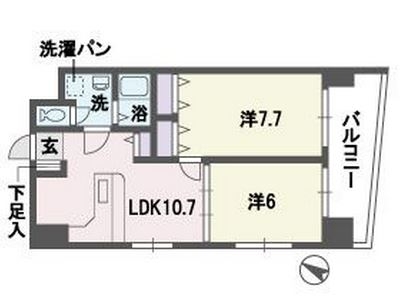 ソレアード薬院1006号室-間取り