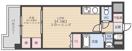 Ｆ・ＰＡＲＣ博多駅南502号室-間取り