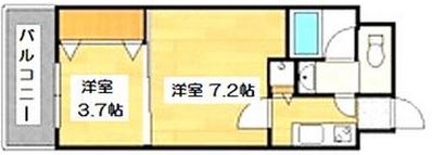 プレスタイル博多駅南302号室-間取り