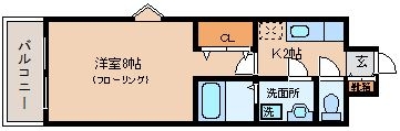 パルク博多駅南701号室-間取り