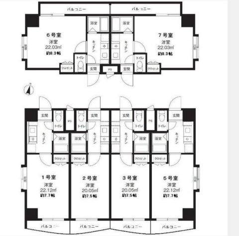 アリビオ百年橋通り701号室-間取り