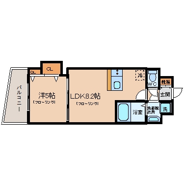 アヴァンセ那の川303号室-間取り