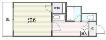 セントラルコート駅南201号室-間取り