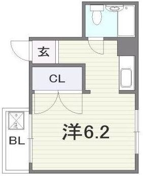 シルバーハイツ蓮池202号室-間取り