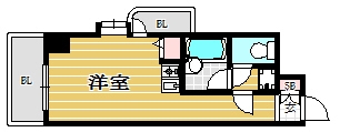 フォーラム日赤通り前407号室-間取り