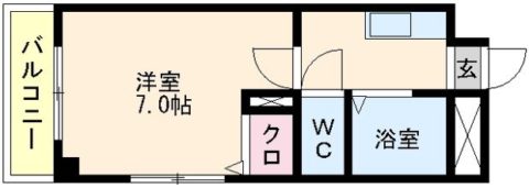 マーベラス天神東II402号室-間取り