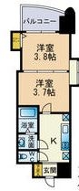 アリビオ博多駅北 - 所在階 の間取り図