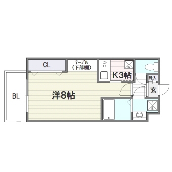 ドリームライフ博多駅南303号室-間取り