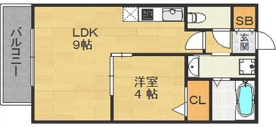 シャローム天神北603号室-間取り