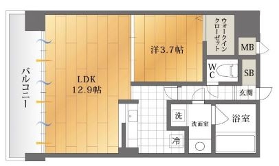 ナビールコート薬院1502号室-間取り