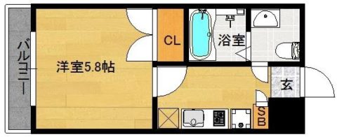 ダイナコートエスタディオ東公園V502号室-間取り