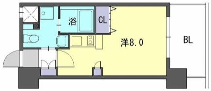 Ｆ・ＰＡＲＣ　ＧＲＡＮＤＭＡＲＫ天神805号室-間取り