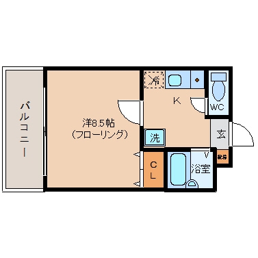 コスモノート408号室-間取り