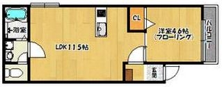 カトレア天神102号室-間取り